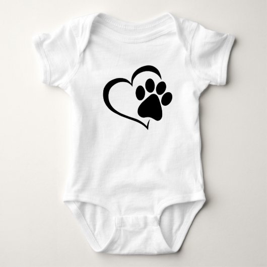 Body PawPrint avec conception cardiaque (Devant)