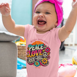 Body Peace Love RocknRoll Retro les années 70 Vintage P