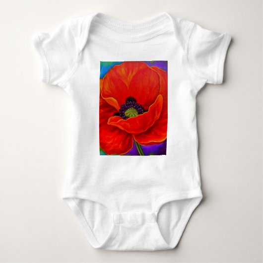 Body Peinture rouge de fleur de pavot - multi (Devant)