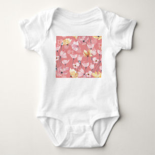 Body Pépites Pastel : Aquarelle Florale Sans Seamless.
