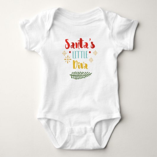 Body Père Noël Petit Diva Bodysuit pour bébé (Devant)