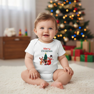 Body Père Noël Snowman Et Reindeer Festin Joyeux Noël
