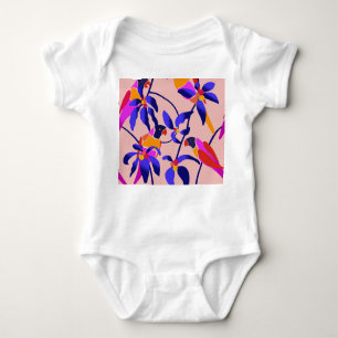 Body Perroquets Vintages roses : Illustration Exotique 