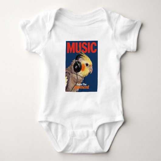 Body Perruche amoureuse de musique (Devant)