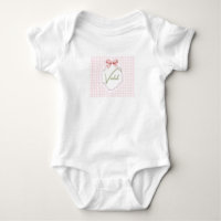 Personalisé Violet Baby Girl Nursery Bow&En vichy