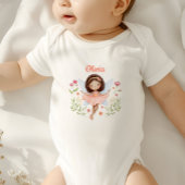 Body Personalized Baby Girl Bodysuit With A Cute Fairy