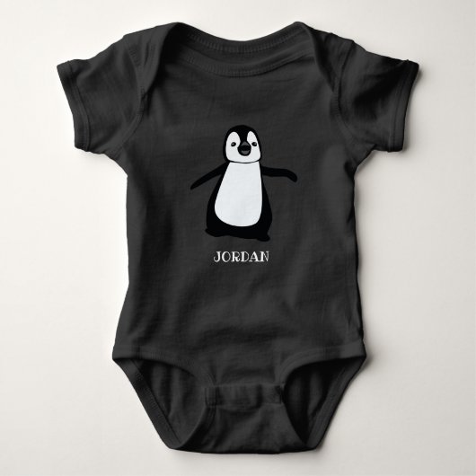 Body Personalized cute Baby penguin illustration black (Devant)