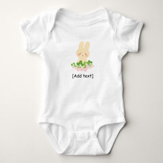 Body Personalized Cute Bunny with Strawberries - Custom (Devant)