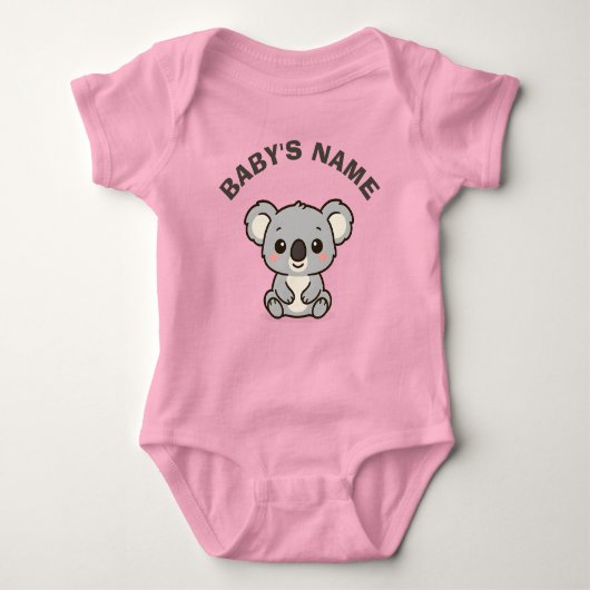Body Personalized Cute Koala Baby Bodysuit (Devant)