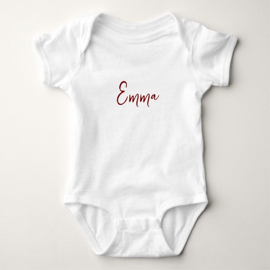 Body Personalized Modern First Name Baby Bodysuit (Devant)