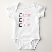 Body Personalized Triplets Gift, Custom Triplet Babies  (Devant)