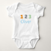 Body Personalized Triplets Outfit, Custom 1 2 3  (Devant)