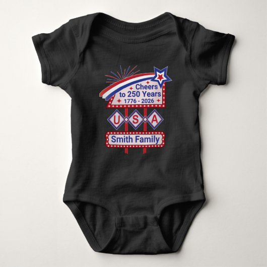 Body Personalized USA 250–Patriotic Retro Marquee (Devant)