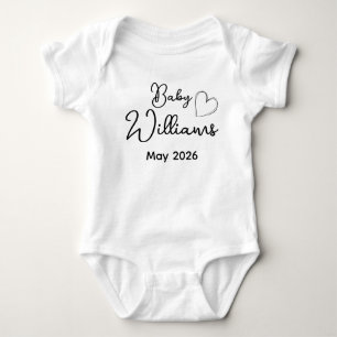 Body personnalisé avec le nom de bébé et la date p
