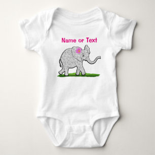 Body Personnalisé Baby Girl Vêtement Cute Elephant
