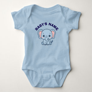 Body personnalisé éléphant mignon pour bébé