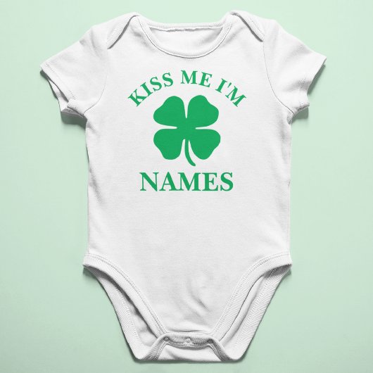 Body Personnalisé Kiss Me St. Patrick's Day