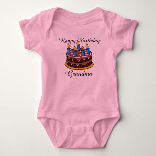 Body Personnalisé mignon Joyeux Anniversaire Grand-mère (Devant)