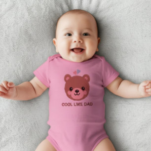 Body Personnalisé Mignon Rose Cool Comme Papa