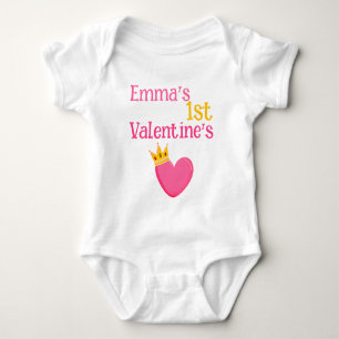 Body Personnalisé Mon PREMIER VALENTIN Cœur Mignon Bébé