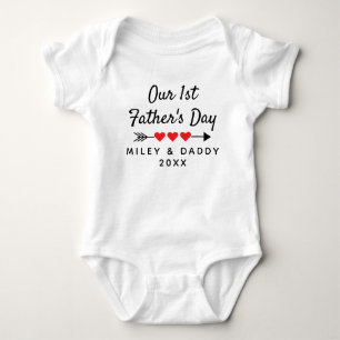 Body Personnalisé Notre 1ère Fête des pères Cute Gift
