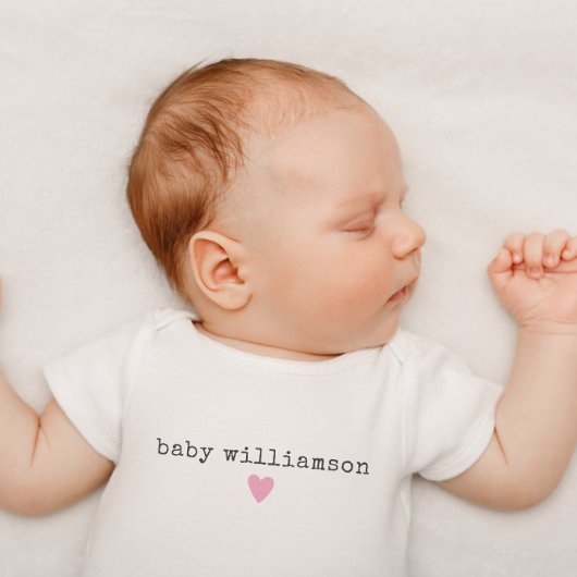 Body Personnalisé Nouveau-né Nom de famille Baby shower