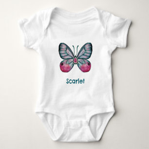 Body Personnalisé Octobre Pink verre papillon Art