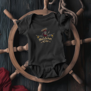 Body personnalisé pour bébé avec équipage squelett