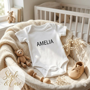 Body personnalisé pour bébé avec nom élégant