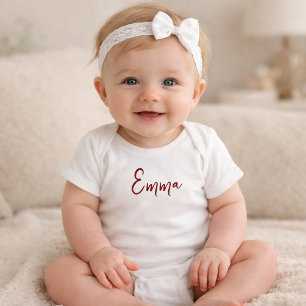 Body personnalisé pour bébé avec prénom moderne