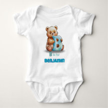 Body personnalisé pour bébé – B comme ours