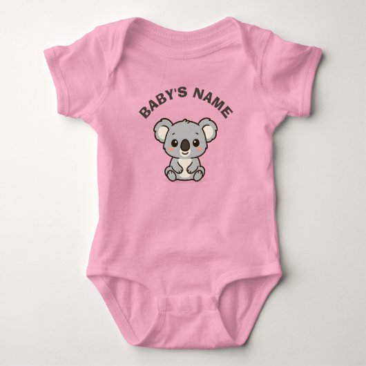 Body personnalisé pour bébé koala mignon (Devant)