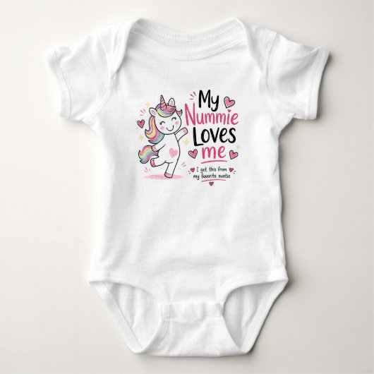 Body personnalisé pour bébé licorne en commande sp (Devant)