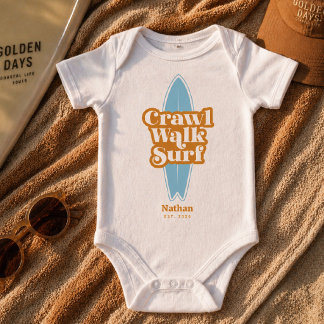 Body personnalisé pour bébé, Ramper Marcher Surfer