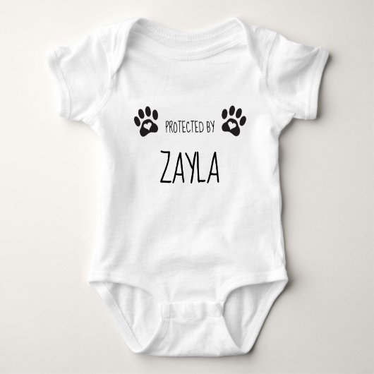 Body Personnalisé Protégé Par Le Nom De L'Animal (Devant)