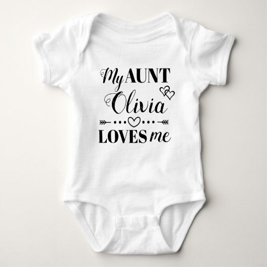 Body Personnalisée Ma tante M'aime (Devant)