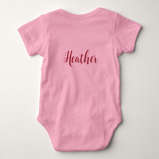 Body Personnaliser Baby Girl Décoratif Lettrage Script (Dos)