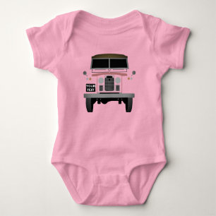 Body Personnaliser Bébé rose doux Top Land Rover