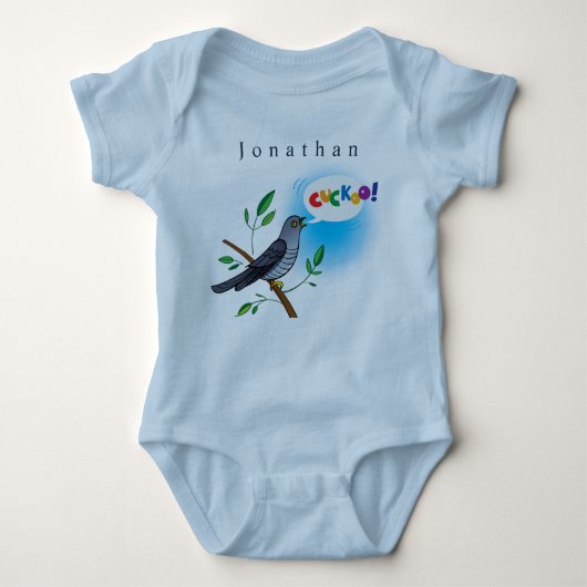 Body Personnaliser Cuckoo Bird sur Branch Baby Boy (Devant)