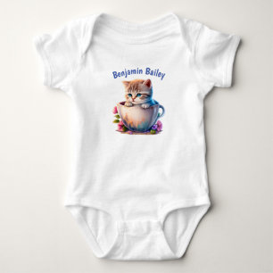 Body Personnaliser Kitten in a tea cup