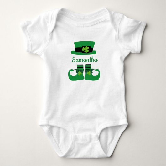 Body Personnaliser la St. Patrick Leprechaun vert noir (Devant)