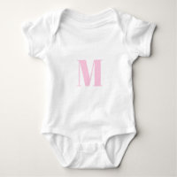 Personnaliser monogramme initial rose clair blanc