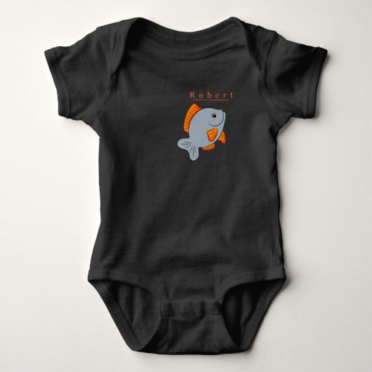 Body Personnaliser Vector Grey Poisson Bright Orange Fi (Devant)