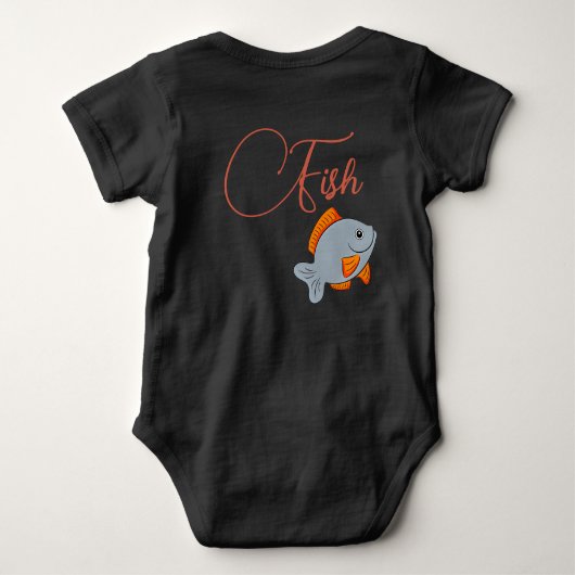 Body Personnaliser Vector Grey Poisson Bright Orange Fi (Dos)