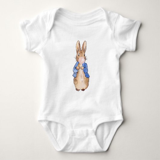 Body Peter le lapin soufflant gomme rose Bodysuit bébé (Devant)