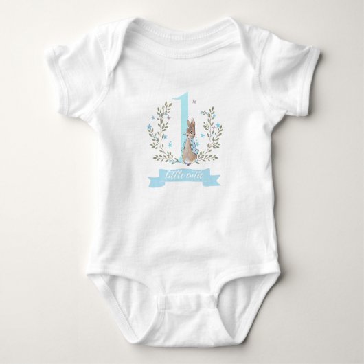 Body Peter Rabbit 1er vêtements d'anniversaire garçons  (Devant)