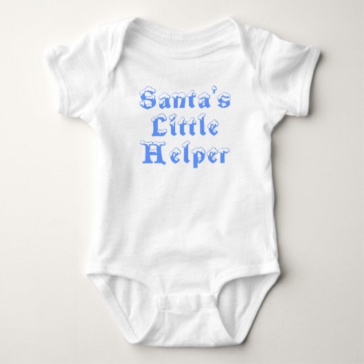 Body Petit Aide de Père Noël - bleu glace (Devant)