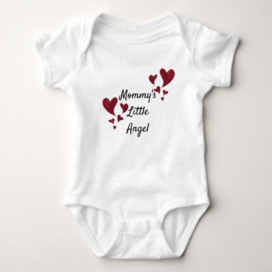Body Petit Ange de maman Bright Red Painted Hearts (Devant)