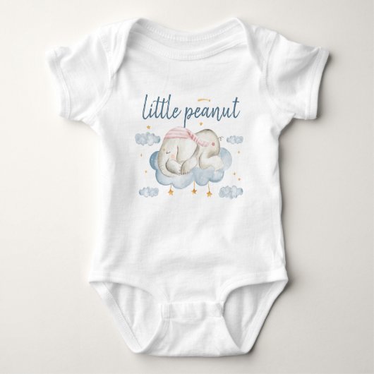 Body Petit Arachide couchage Eléphant Baby Bodysuit (Devant)