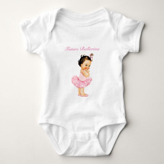 Body Petit Ballerina Brunette rose Tutu (Devant)